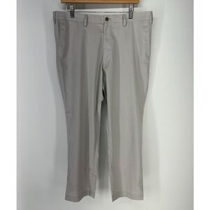GU Chino Pants Mens 36x27 Light Gray Stretch Flat Front Trousers GDLG600